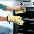 thumbnail image 2 of Lemon Kitchen Oven Mitt and Pot Holder Sets 2 Pcs for Baking, Cooking and Grilling, Heat Resistant Up To 392 °F, 2 of 7