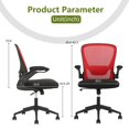 thumbnail image 3 of PayLessHere Home Office Chair，Lumbar Support & Flip-up Armrest for Mesh Swivel Backrest Chair,Red, 3 of 7