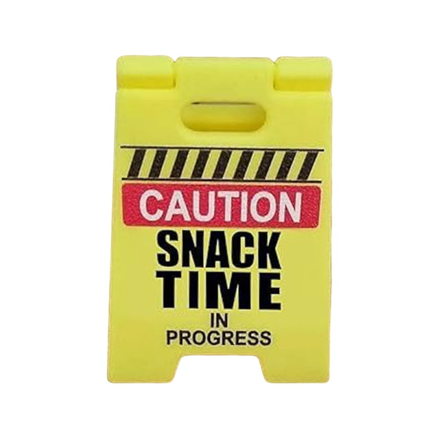 Funny Desk Hazard Caution Sign Funny Desk Decoration 3D Printed Caution Sign Novelty Humorous Warning Sign Mini Desk Hazard Warning Sign