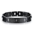 thumbnail image 1 of Pulsera de acero inoxidable para hombre, oración del Señor, 20 cm, 1 of 4