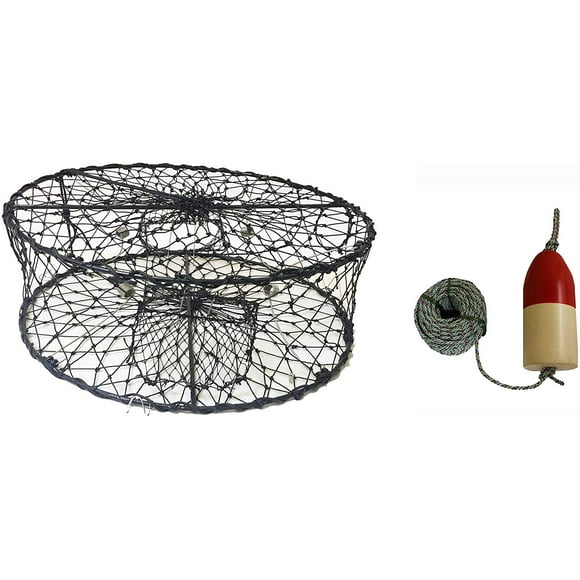 Foldable Crab Trap with 11" Red/White Floats