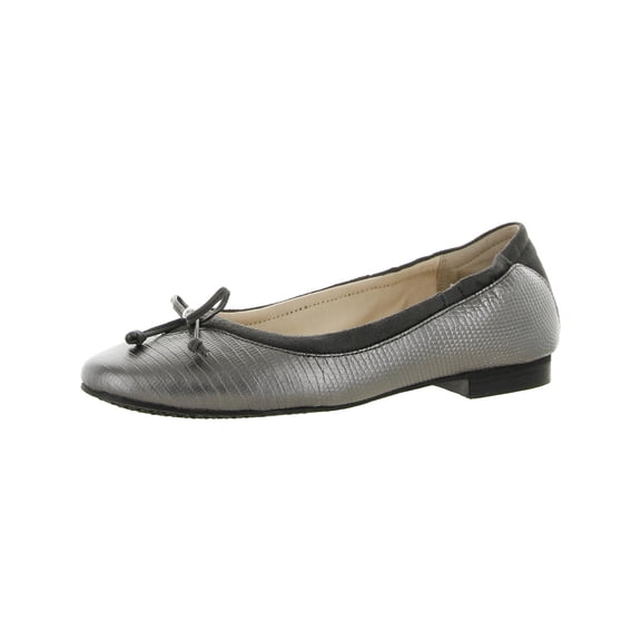 Cole Haan Womens Keira Leather Lizard Print Ballet Flats