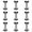 Black, variant on 10 Pcs Aluminum Alloy Fishbone Tent Stakes Deck Anchor Pegs with Spring Rope Buckle Hook, Windproof Camping Pegs for Wood Platform, Secure Tent Anchors for Outdoor Hiking 3Inch
