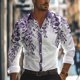 thumbnail image 3 of Camisas estampadas en 3D para hombre, ropa informal de negocios, trabajo, uso diario, ropa de calle, otoño e invierno, camisa de manga larga con solapa, tejido elástico, tallas S-5XL, 3 of 5