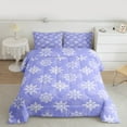 thumbnail image 2 of Castle Fairy Xmas Snowflakes 3 Pieces Queen Comforter Set for Boys Girls,Purple White Ultra Soft Bedding Sets,Merry Christmas Bedding Comforter Set Breathable,Breathable Home Decor,Reversible, 2 of 8