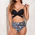 thumbnail image 3 of Bikini Swimsuit for Women Front Cross Lace Up Two Piece Bathing Suit  S-XL, 3 of 5