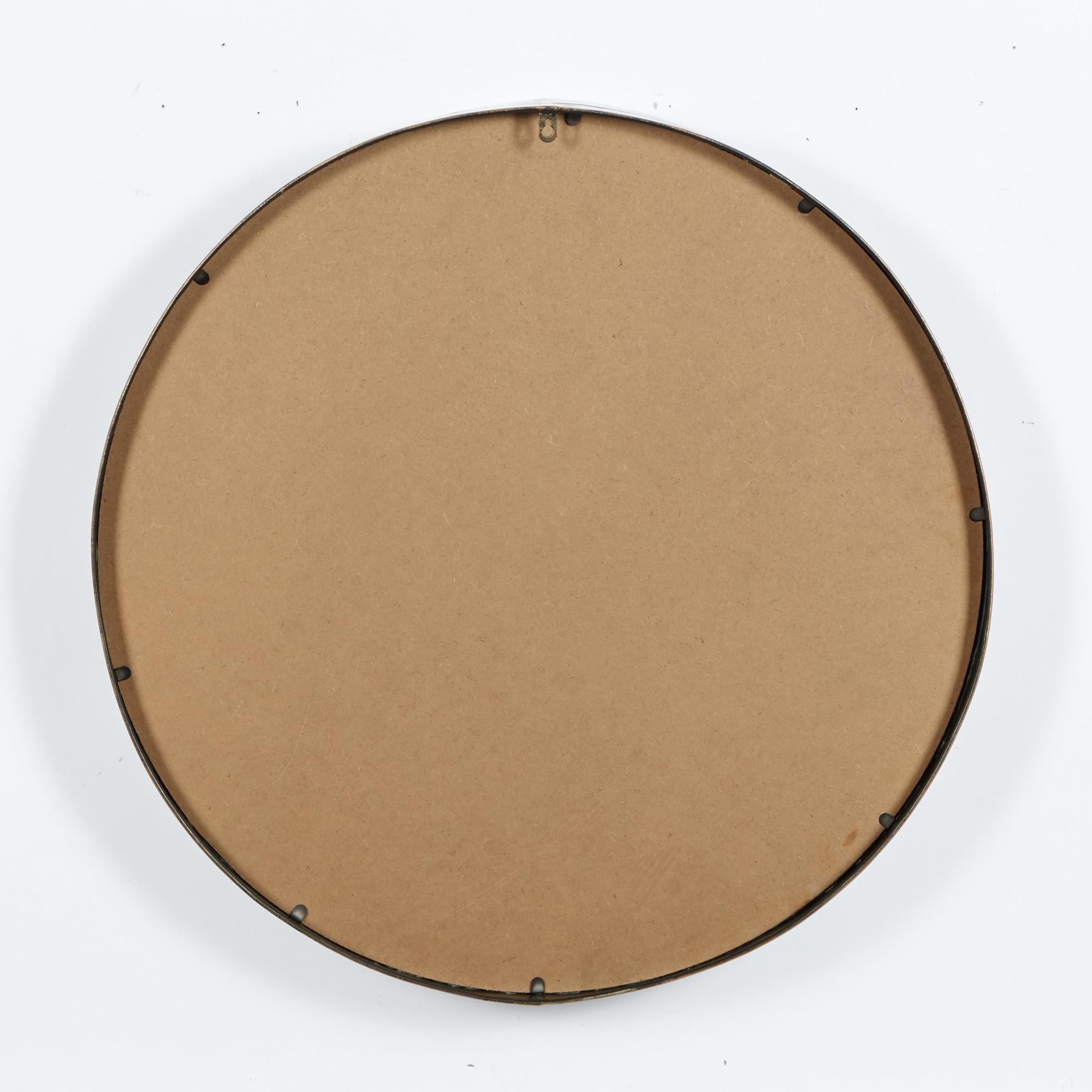 DecMode 32" x 32" Brown Wall Mirror with Thin Frame