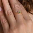 thumbnail image 5 of Agate Green Stone Ring Emerald Cut Moss Agate Bridal Ring Green Stone Solid 14K Gold Plated Ring For Fiancée Promise Ring Gift For Her' ||Ali Baba Jewellery, 5 of 5