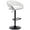 Pearl White, Black Base, variant on CQAOE Adjustable Bar Stool with Hollow Back and Arms, Modern PU Leather Swivel Barstool, Airlift Counter Height Bar Chair for Kitchen Dining Room (Black)