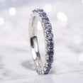 thumbnail image 3 of Tanzanite Round Full Eternity Band 925 Sterling Silver Stacking Matching Band For bridal Birthstone Promise Ring Unique Christmas Gift, 3 of 3