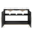 thumbnail image 5 of Modway Awaken 48" Solid Wood and MDF Double Sink Bathroom Vanity in White/Black, 5 of 7