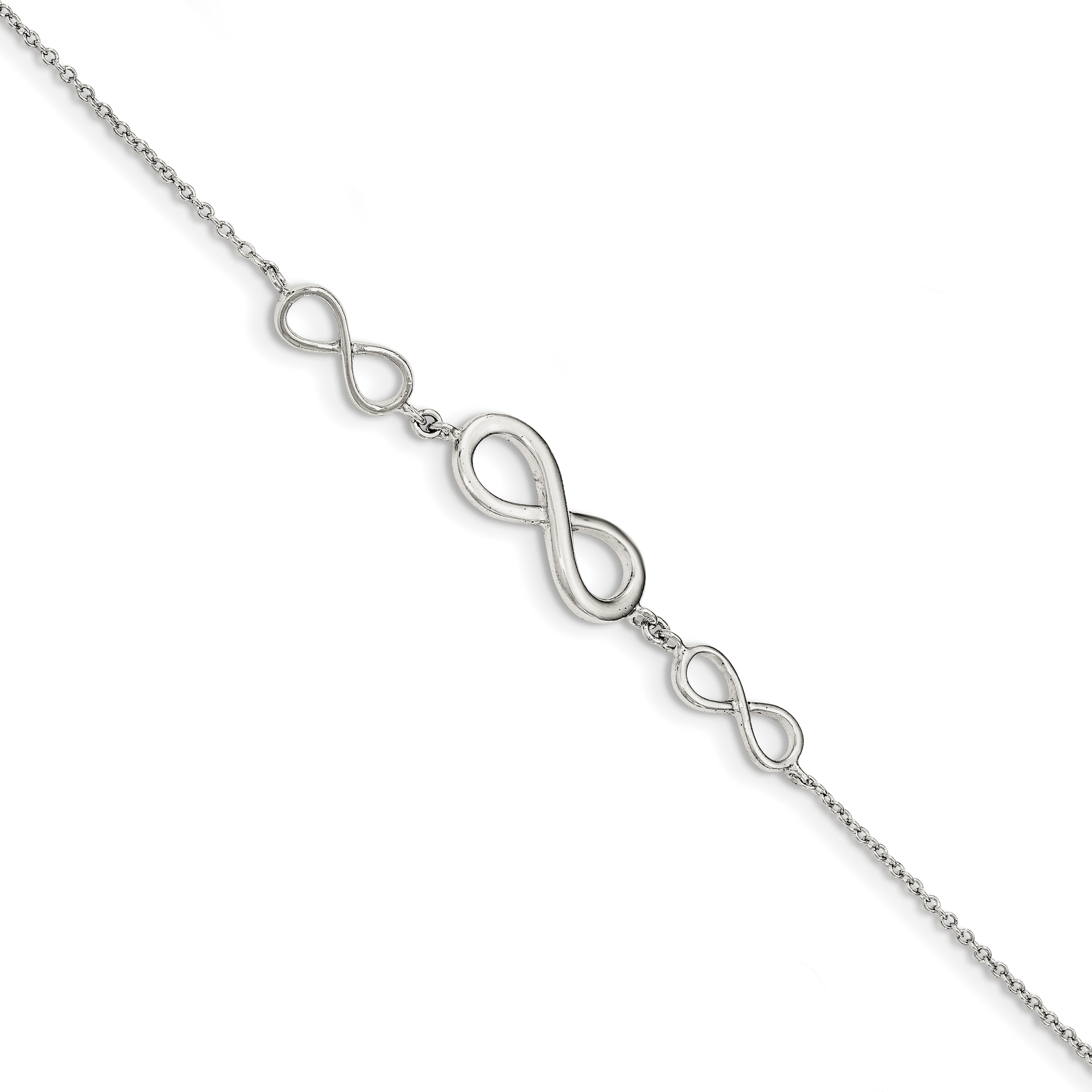 Silver Infinity Bracelet With//Without Gift Box Ideal Present Gift