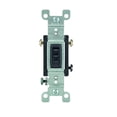 thumbnail image 1 of Interruptor Leviton de 15 amperios, 120 V, 3 vías, silencioso, negro, 1 of 1