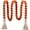 Orange, variant on 39inch Wood Bead Garland Farmhouse with Tassels, Prayer Beads Garland Boho Wall Hanging Home Decor