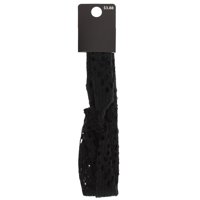 Black Perforated Lace Headwrap