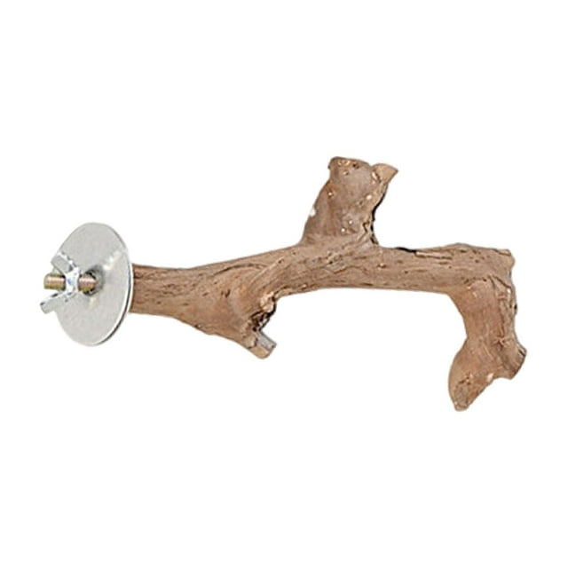 Tachiuwa Suction Cup Wood Perch Toy Bird Perch Toy for Bluebirds Hummingbird Parakeet 15cm