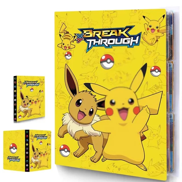 Classeur d'Album de Cartes à Collectionner, Chemise de Protection Album de Cartes de Collection, 4 Pochettes avec 30 Pages Capacité de 240 Cartes à Collectionner, Cadeau pour Enfants-AAC2