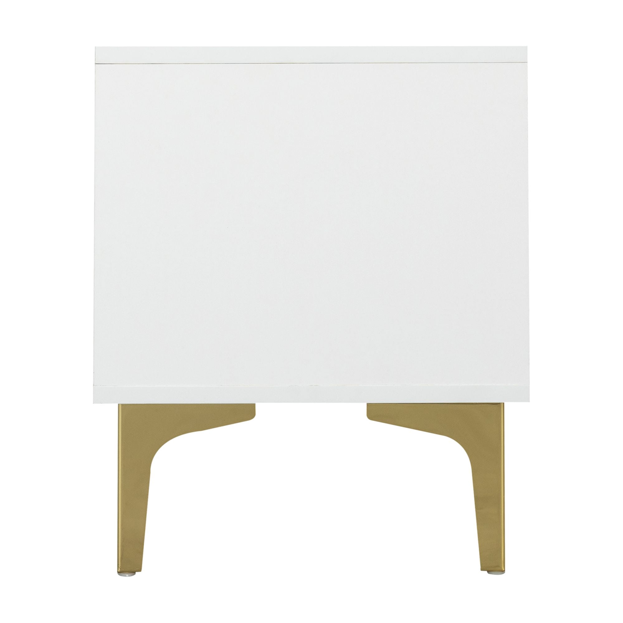 Aukfa LED TV Stand for TV up to 65" 70",UV Entertainment Center for Living Room Office, White