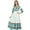 White, variant on Bimba Women White Flaired Anarkali Kurta Kurti Floral Spring Summer Maxi Blouse