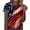 Multicolor(Style 78), variant on Summer Women'S Independence Day Print Crew Neck Short Sleeve Raglan Pleated Loose Tops
