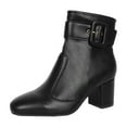 thumbnail image 1 of Wdhugt Women'S Casual Winter Comfortable Plus Size Short Boots With Square Toe And Side Zipper Mid-Heel Pu Material Us Size 5.5 Foot Length 9.06 Inches, 1 of 9