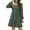Green, variant on Womens Long Sleeve Sweater Dresses Square Neck Babydoll Fall Dress With Pockets S-2XL