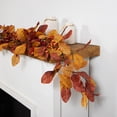 thumbnail image 4 of Northlight 5' x 8" Berries with Orange and Red Leaves Artificial Fall Harvest Garland, Unlit, 4 of 9