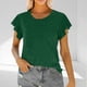 thumbnail image 2 of Mujeres Manga Corta Tops Moda Imprimir Blusa Divertida, Cuello Redondo Poliéster Spandex Tee, 2 of 6