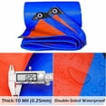 thumbnail image 3 of Tarpaulin Waterproof UV Resistant 3.3x46 ft, Extra Thick Polyethylene Tarps, Tear and Rip Proof Plastic Tarp, Multipurpose Large Tarp Cover with Grommets and Reinforced Edges, 3 of 4