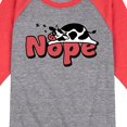 thumbnail image 3 of Instant Message - Nope Sleeping Cow - Toddler & Youth Raglan Graphic T-Shirt, 3 of 7