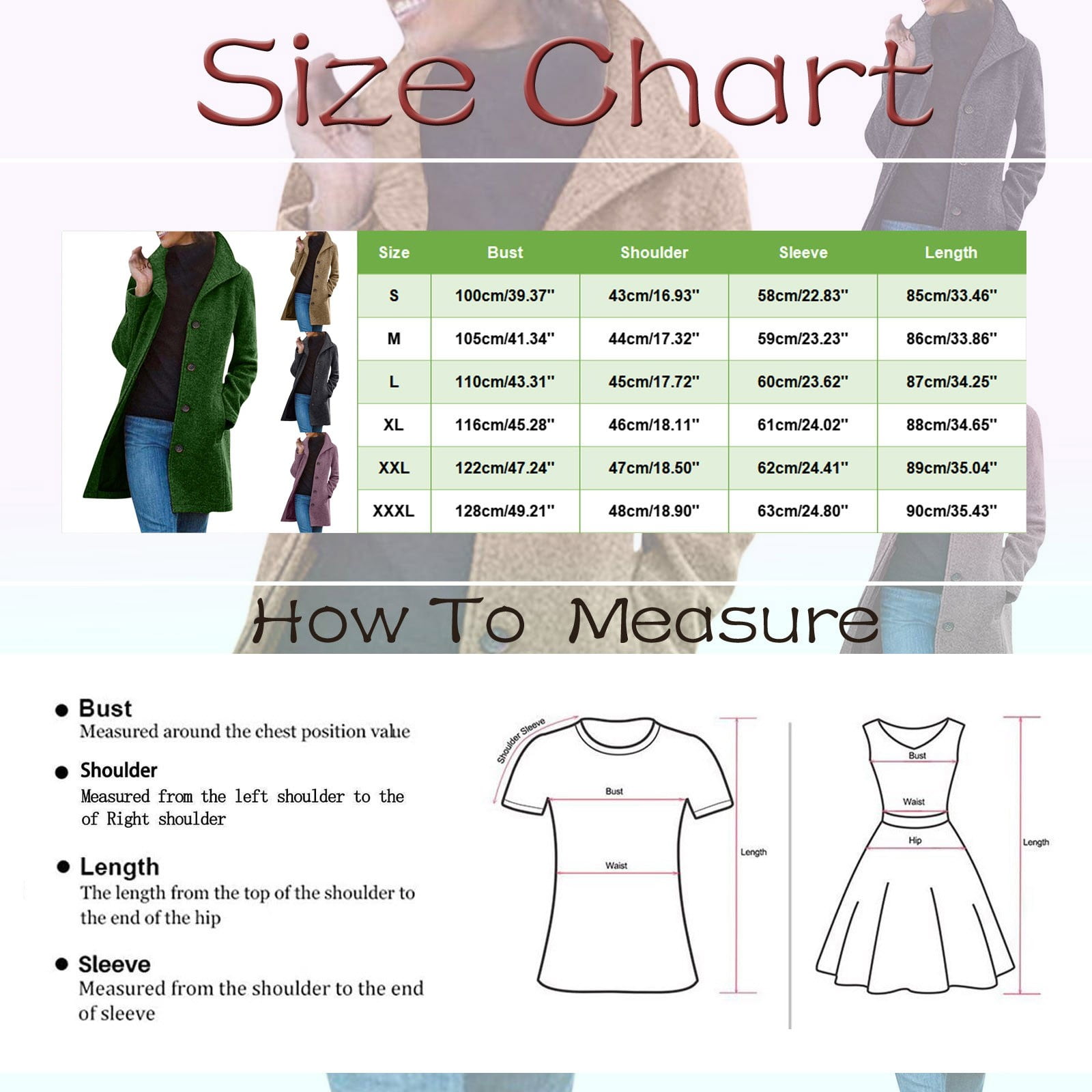 Women's Vintage Longline Solid Wool Coat Autumn/Winter Outerwear Womens Lightweight Windbreaker Jacket Warm Winter Jacket for Women Warmer Windbreaker Women plus Size Hooded Jacket Hiking Clothes