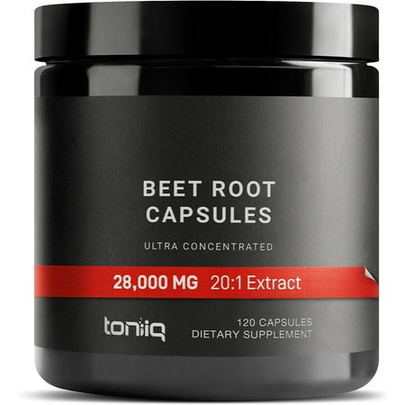 Ultra High Strength Beet Root Capsules - 4% Nitrates - 1400mg - The Strongest Nitric Oxide Booster Available - 120 Caps NEW