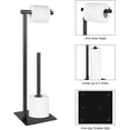 thumbnail image 2 of Freestanding Black Toilet Paper Holder Stand with Reserve Storage Holder, Set of 2, 2 of 7