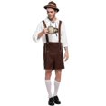 thumbnail image 3 of Men Oktoberfest Party Costume German Bavarian Beer Guy Lederhosen Traditional Fancy Dress, 3 of 5