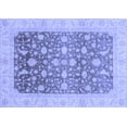 thumbnail image 1 of Ahgly Company Machine Washable Indoor Rectangle Oriental Blue Modern Area Rugs, 5' x 7', 1 of 4