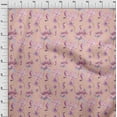 thumbnail image 3 of oneOone Viscose Jersey Peach Fabric Flower Watercolor Sewing Fabric By The Yard Printed Diy Clothing Sewing Supplies 60 Inch Wide, 3 of 5