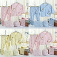 thumbnail image 4 of Dakiuu Newborn Infant Layette Outfit Set 5 Pcs Unisex Baby Boy Girl Cute Cartoon Rabbit Summer Fall Winter Clothes with Tops Pants Bib and Hats for New Born, 4 of 9