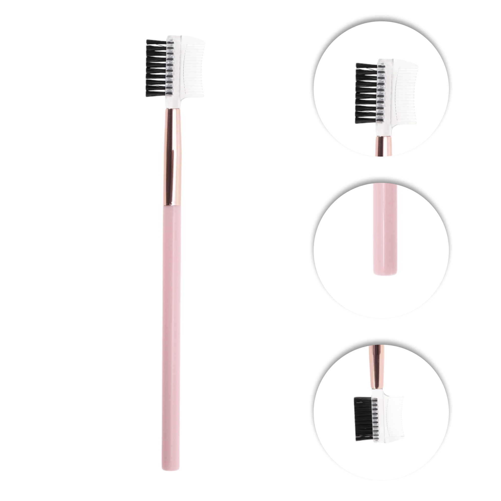 Unique Bargains 1 Pc Durable Eyebrow Brush Pink