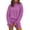 Purple 01, variant on Going Out Tops for Women Striped 2 Piece Loungewear Set, Crew Neck Long Sleeve Loose Top & High Waist Drawstring Wide Leg Shorts, Ribbed Knit Matching Co-ord Matching Sets Women Clothing