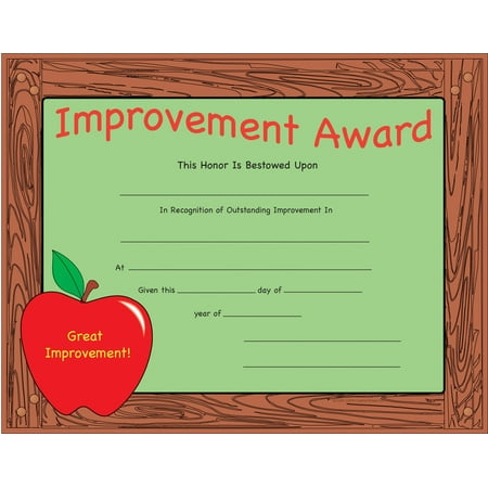 Corporate Recognition Awards - Recognition Certificate - Improvement Award
