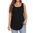 thumbnail image 3 of MOSHU Summer Womens Tank Tops U Neck Casual Flowy Sleeveless Plus Size Shirts for Women, 3 of 9