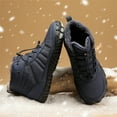thumbnail image 2 of YOURDIARY Mens Barefoot Snow Boots Waterproof Winter Shoes with Faux Fur Lining Wide Toe Box Zero Drop Ankle-High Boots, 2 of 8