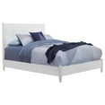 thumbnail image 3 of Transitional Queen Size Wooden Panel Bed with Circular Accent Headboard White, 3 of 4