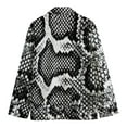 thumbnail image 2 of Black And White Snakeskin Print Men'S Blazer, Snakes Python Fun Novelty Blazer, 2 of 4