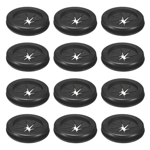 Uxcell 12-Pack Rubber Grommets for Wiring 32mm Petal-Shaped Desk Hole Grommet