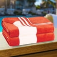 thumbnail image 5 of Superior Cabana Striped 2-Piece Oversized Cotton Beach Towel Set, Coral, 5 of 8
