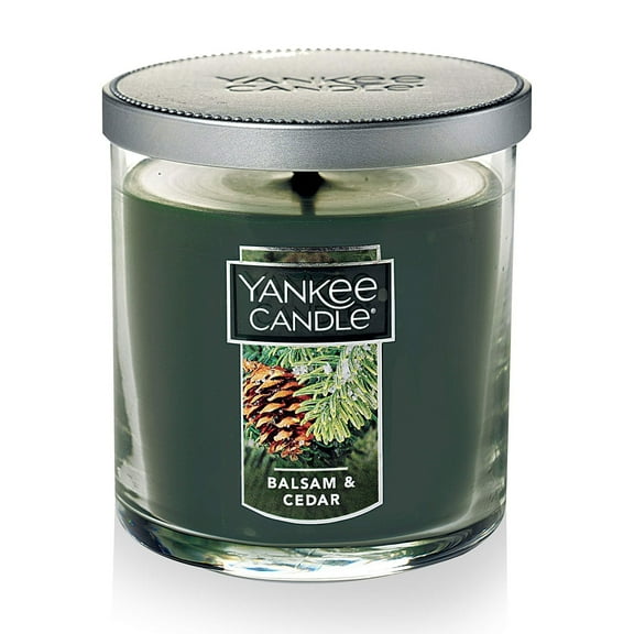 Yankee Candle Balsam & Cedar Scented, Classic 7oz Small Tumbler Single Wick Candle, Over 35 Hours of Burn Time