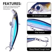 HENGJIA Fishing Lures, Jerkbait for Bass Fishing Minnow Lure Set with Boxes, Fishing Plugs Hard Baits Swimbaits Topwater Lures for Trout Bass Perch Fishing,8pcs