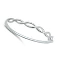 thumbnail image 4 of CHOOSE YOUR COLOR Elegant Double Twist Ring .925 Sterling Silver Band Jewelry Female Male Size 4, 4 of 4