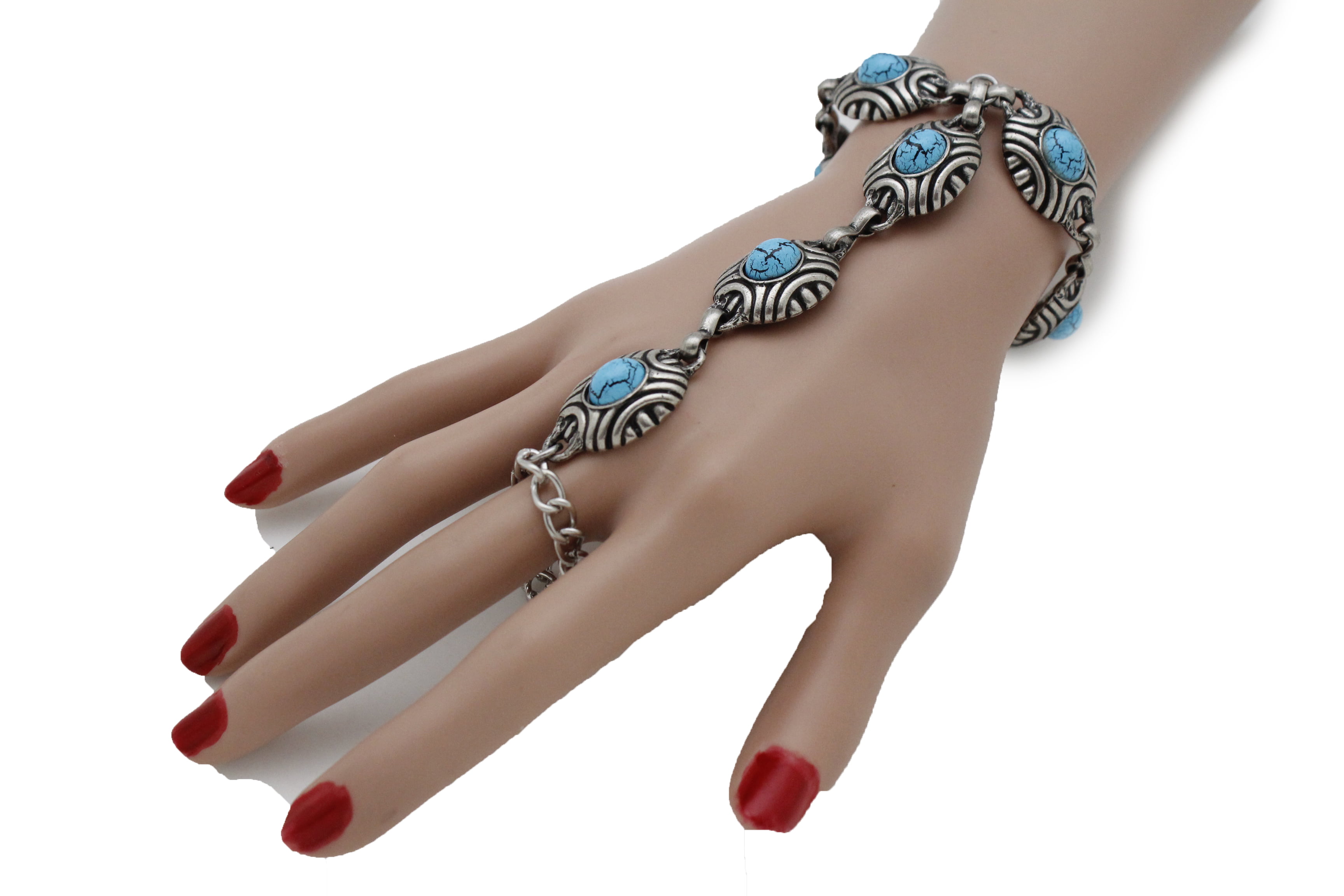 Amazon.com: Handmade Hand Chain, Slave Bracelet, Harness Bracelet Antique  Silver & White Cats-Eye Star Crystals Adjustable Average+ : Handmade  Products